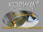 The Tinnitus Frequency Interrupter 2.0 with Noisemaker® technology introduces a frequency-interruptive sounds on demand simply by shaking the head slightly, as if to say, "no, I'm not taking your mark, Mr. Borgoglio